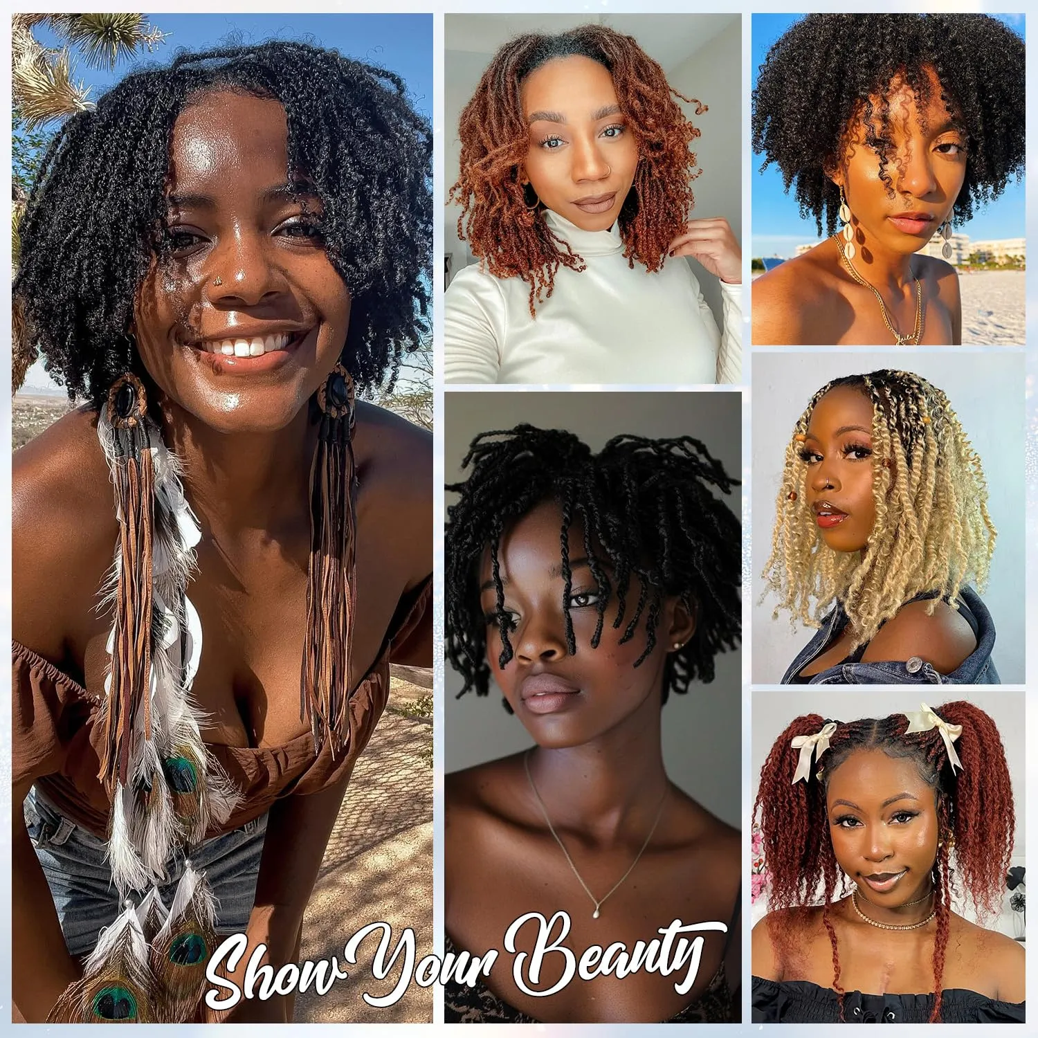 Afro Kinkys Bulk Human Hair 14 Inch 50g, Natural Black 100% Real 4c Kinky Curly Human Hair For Mini Twists, Braiding, Micro Locs, Repair Locs, And Dreadlock Extensions(1B#, 14inch, 1pack)