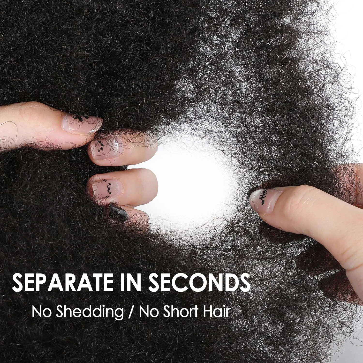 Afro Kinkys Bulk Human Hair 14 Inch 50g, Natural Black 100% Real 4c Kinky Curly Human Hair For Mini Twists, Braiding, Micro Locs, Repair Locs, And Dreadlock Extensions(1B#, 14inch, 1pack)