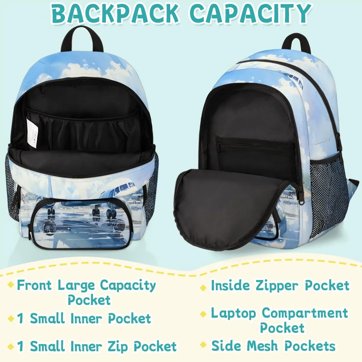 Airplane Carry on Travel Backpack for Women Men Water resistant Lightweight Rucksack Backpack for Weekender Casual Work Hiking Airplane