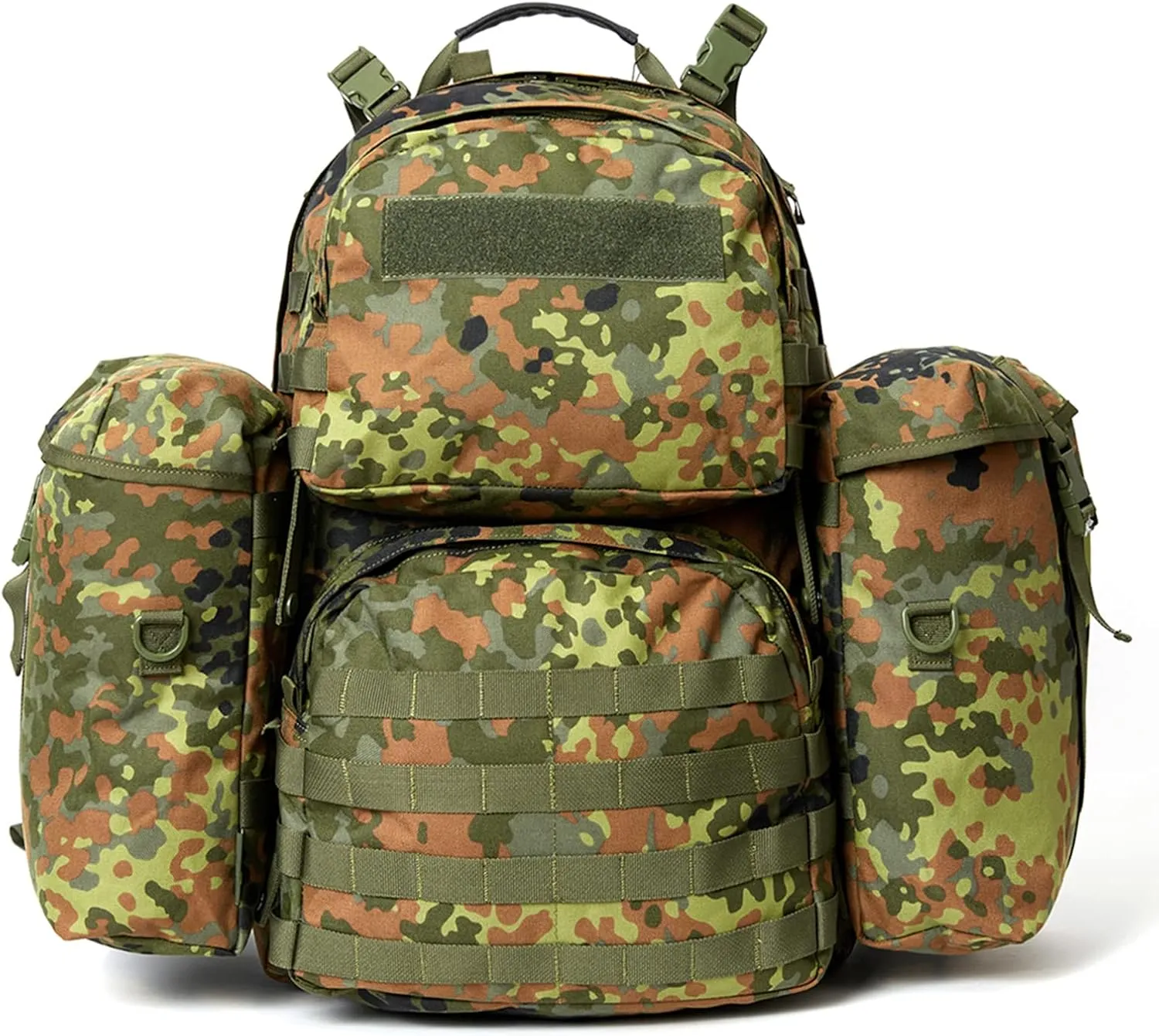 Akmax MOLLE II Medium Rucksack Military Tactical Backpack with Detachable Side Pouches & Upgraded Frame for Enhanced Comfort