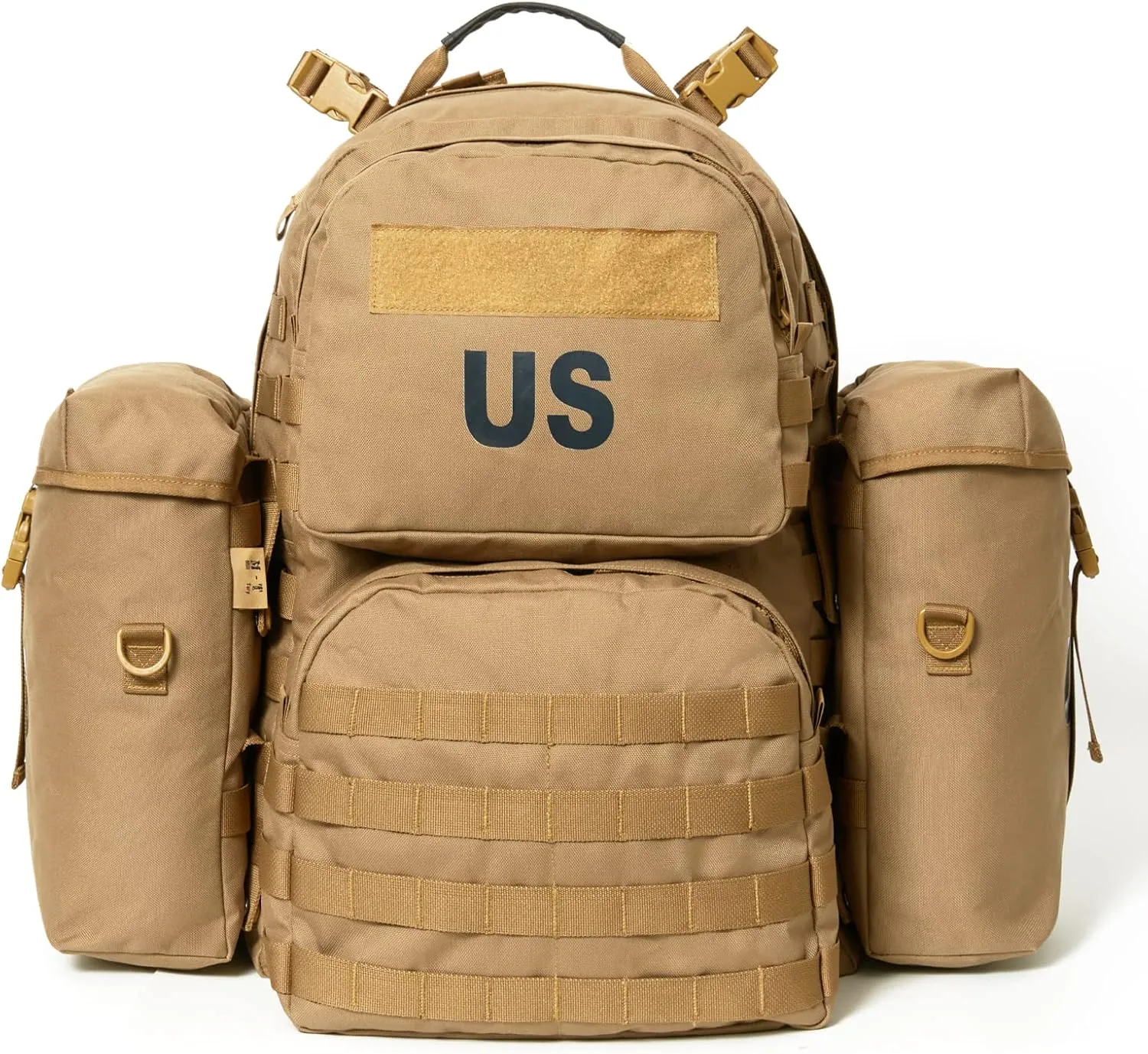 Akmax MOLLE II Medium Rucksack Military Tactical Backpack with Detachable Side Pouches & Upgraded Frame for Enhanced Comfort
