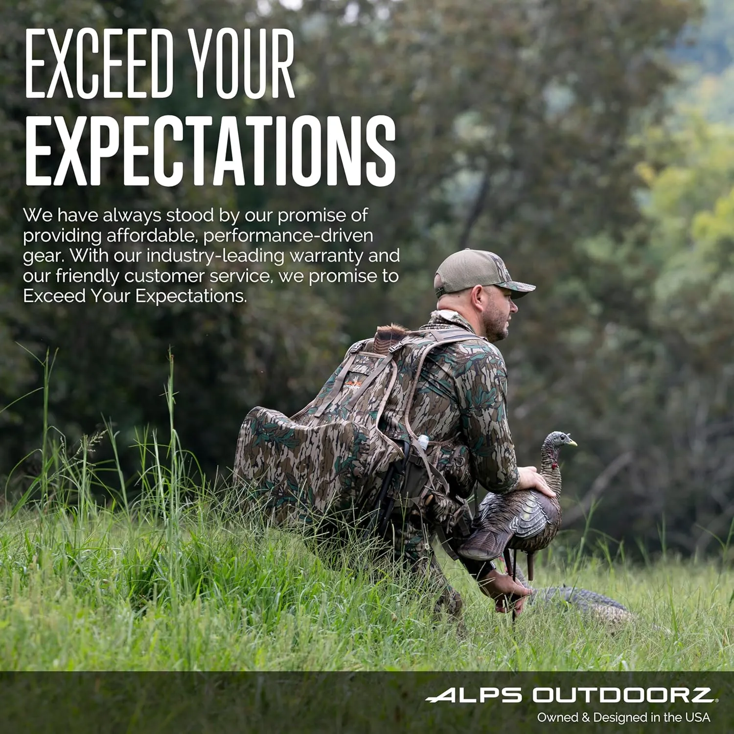 ALPS OutdoorZ Grand Slam Turkey Vest, Sit Anywhere Kickstand Removeable Frame and Memory Foam Seat