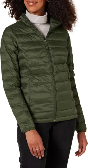 Amazon Essentials Women's Lightweight Water-Resistant Packable Puffer Jacket (Available in Plus Size)