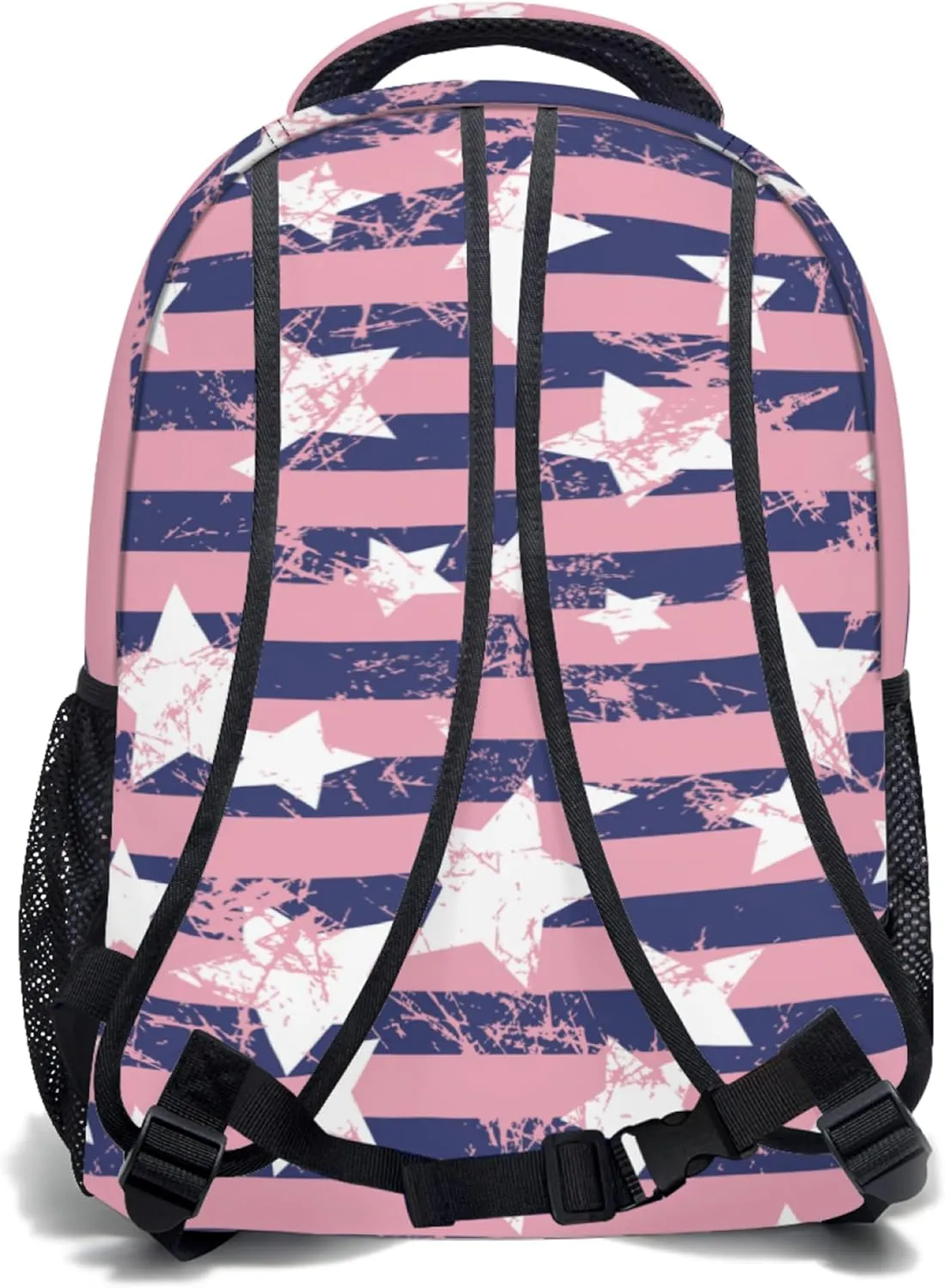 American Flag Ergonomics Backpack Star and Stripe Waterproof Travel Bags Patriotic Casual Daypacks Notebook Laptop 17 Inch
