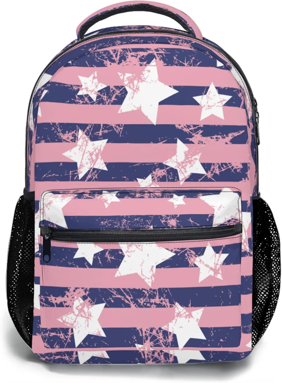 American Flag Ergonomics Backpack Star and Stripe Waterproof Travel Bags Patriotic Casual Daypacks Notebook Laptop 17 Inch