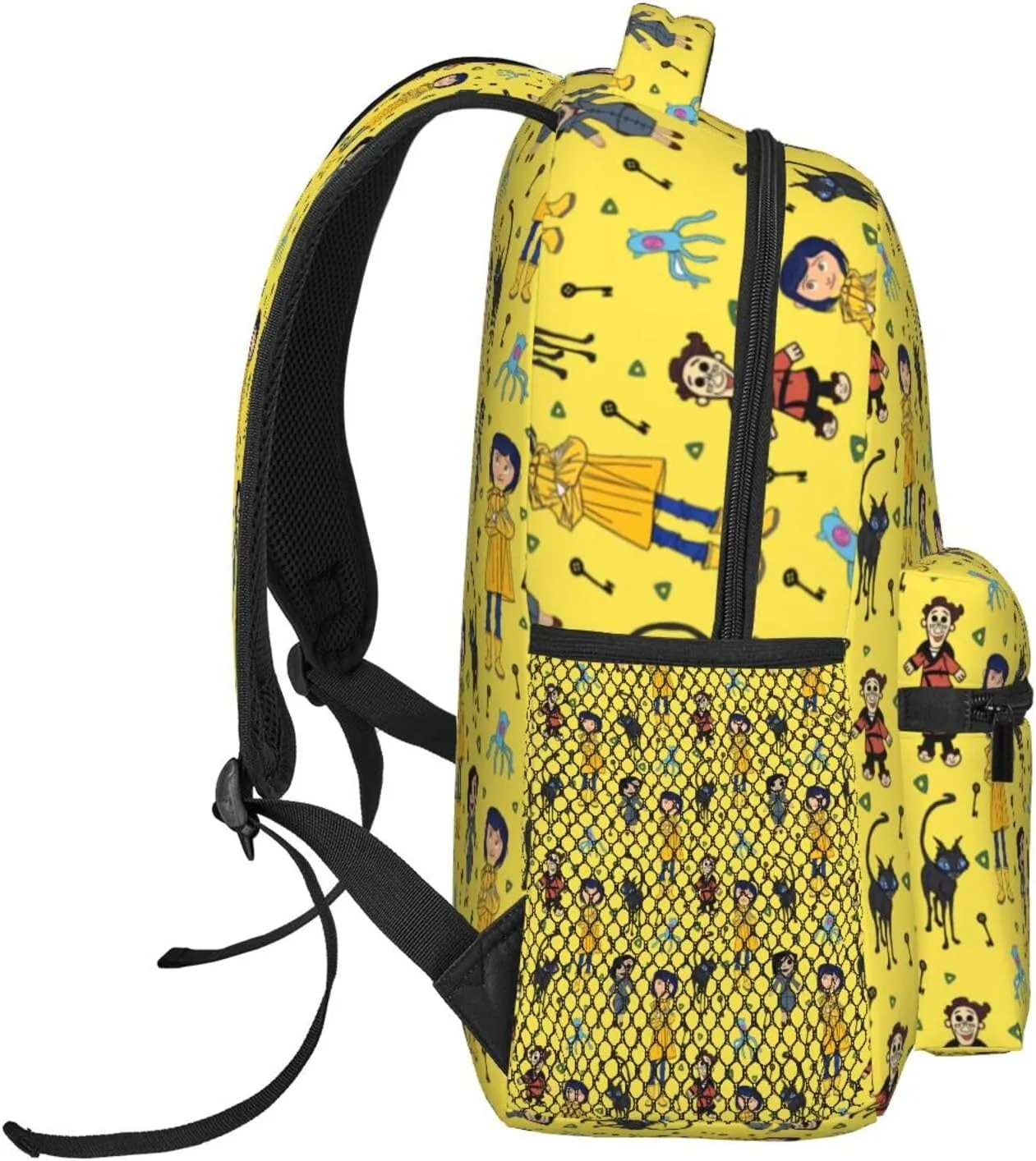 Animated Cora'Lines Movie Backpack Horror Animated Travel Casual Daypacks Lightweight Laptop Bags Outdoor Knapsack Multi-Function Bookbag