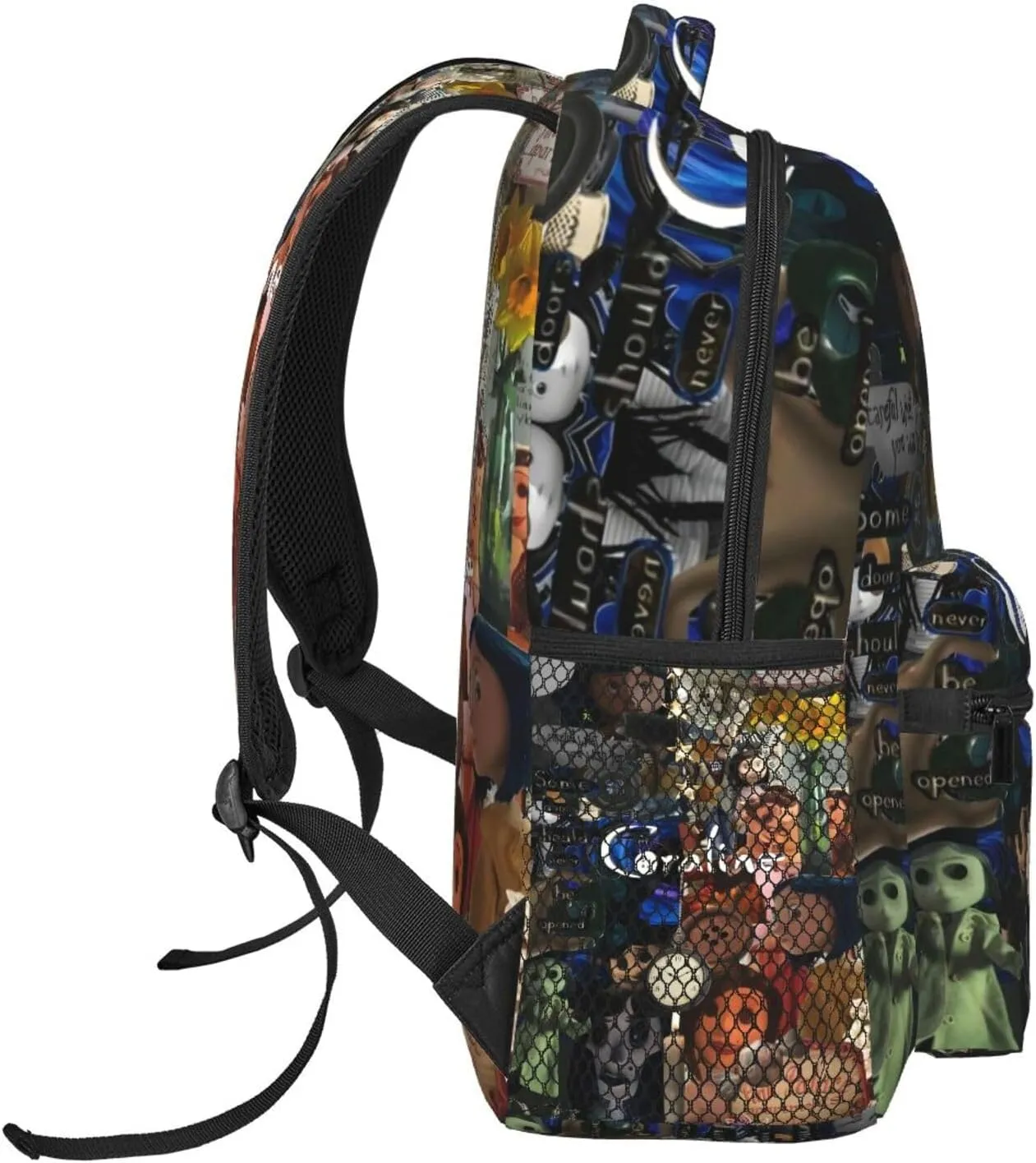 Animated Cora'Lines Movie Backpack Horror Travel Casual Daypacks Lightweight Laptop Bag Outdoor Knapsacks Multi-Function Bookbag