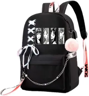 Anime Kawakami Tomie Backpack Cosplay Mochila Rucksack Kawaii Ribbon Backpack (1)