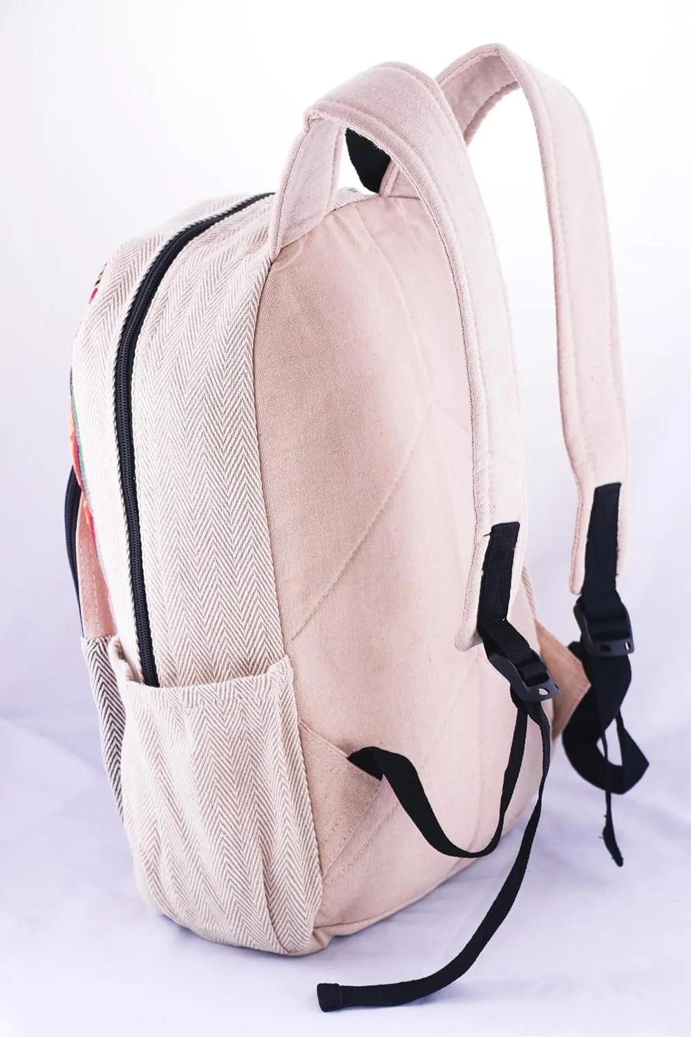 Anitya Hemp Backpack, Multi-Functional Pockets, Eco-Friendly, Unisex, Hiking Daypack, Durable Rucksack (AHLB010)