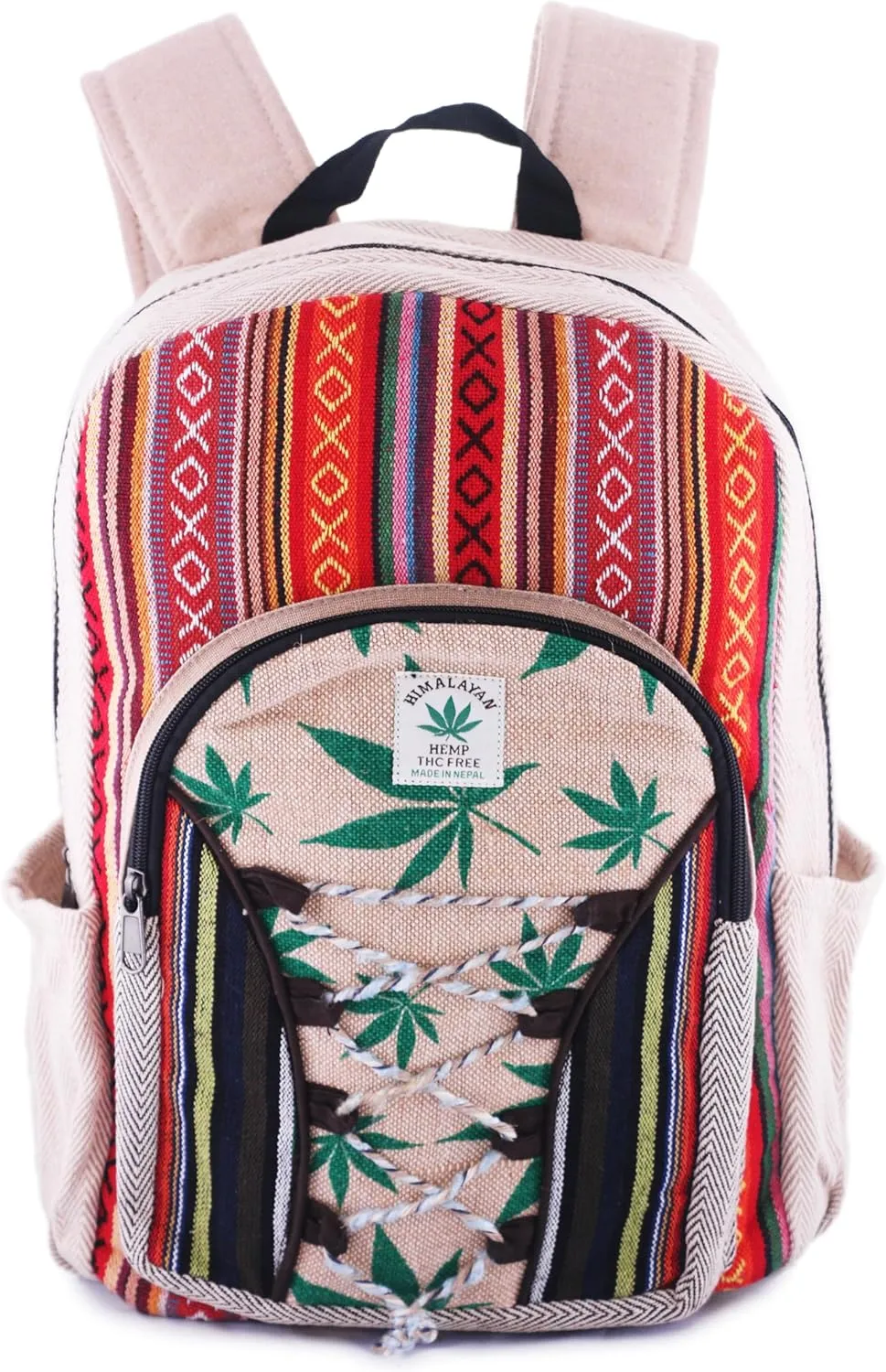 Anitya Hemp Backpack, Multi-Functional Pockets, Eco-Friendly, Unisex, Hiking Daypack, Durable Rucksack (AHLB010)