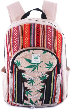 Anitya Hemp Backpack, Multi-Functional Pockets, Eco-Friendly, Unisex, Hiking Daypack, Durable Rucksack (AHLB010)