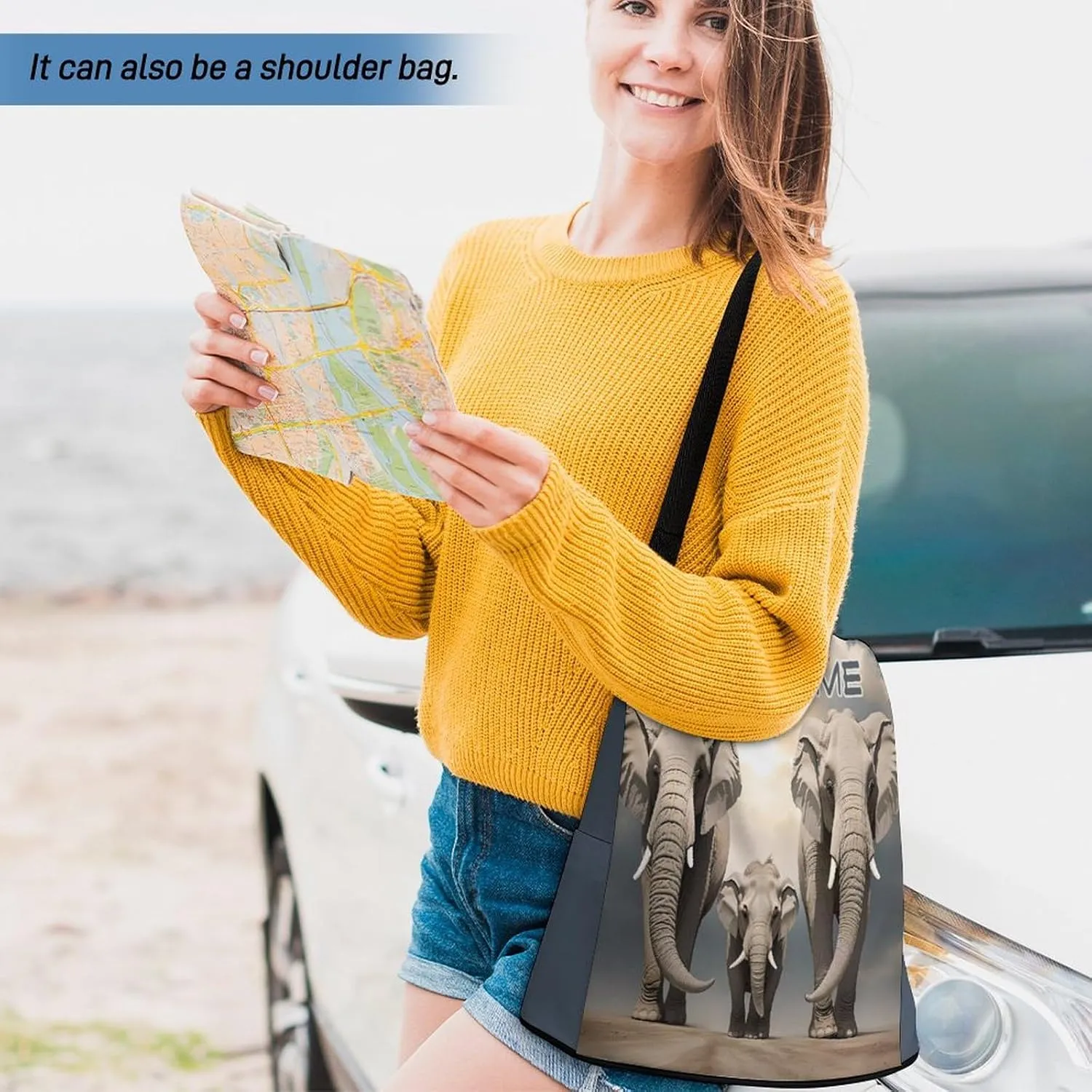 Anti-Theft Daypacks Custom African Elephant Backpack Purse for Women Fashion Bag Travel Pack Personalized Name Basic Casual Bags