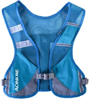 AONIJIE Men Women Ultralight Running Vest Pack Reflective Breathable Hydration Backpack for Hiking Camping Marathon Cycling Race (Blue)