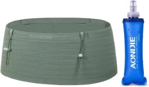 AONIJIE Running Belt with 250ml Soft Flask for Women and Men Lightweight & Non-slip Black Fanny Pack Fits All Size Phones Passport and More (Light Green, S)