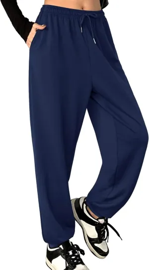 ASIMOON Womens Pants Lightweight Loose Casual Joggers Comfy Stretch Yoga Running Workout Lounge Pants with Pockets