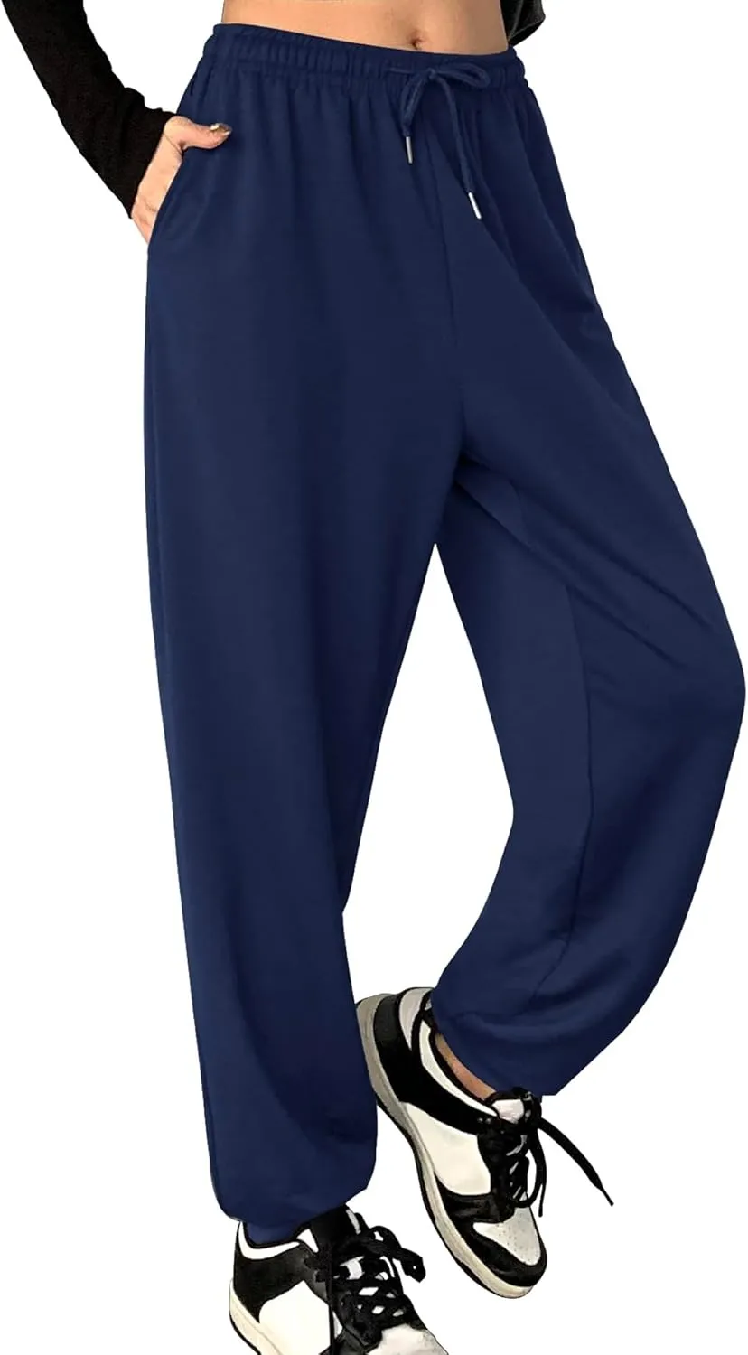 ASIMOON Womens Pants Lightweight Loose Casual Joggers Comfy Stretch Yoga Running Workout Lounge Pants with Pockets