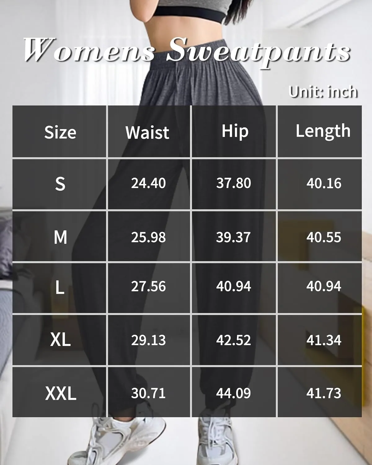 ASIMOON Womens Pants Lightweight Loose Casual Joggers Comfy Stretch Yoga Running Workout Lounge Pants with Pockets