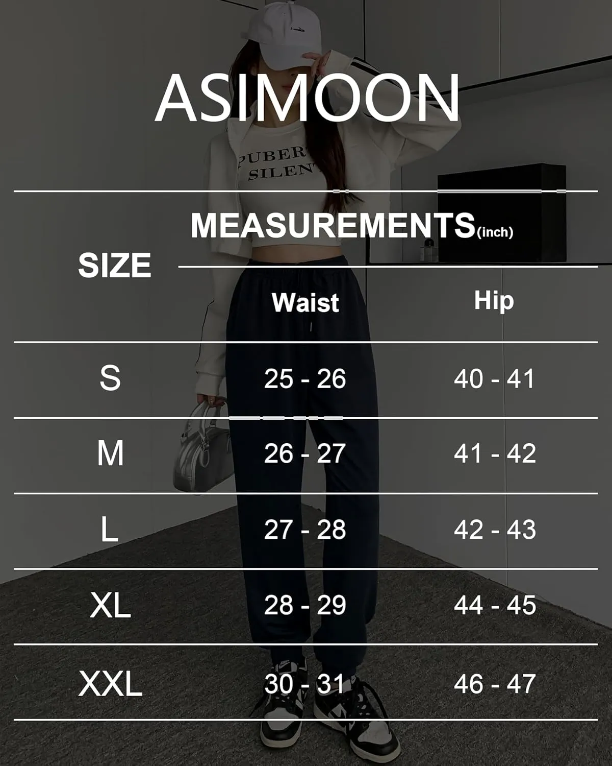 ASIMOON Womens Pants Lightweight Loose Casual Joggers Comfy Stretch Yoga Running Workout Lounge Pants with Pockets