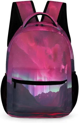 Aurora Pink-Romance Unisex Small Backpack Lightweight Shoulder Bag Travel Daypack