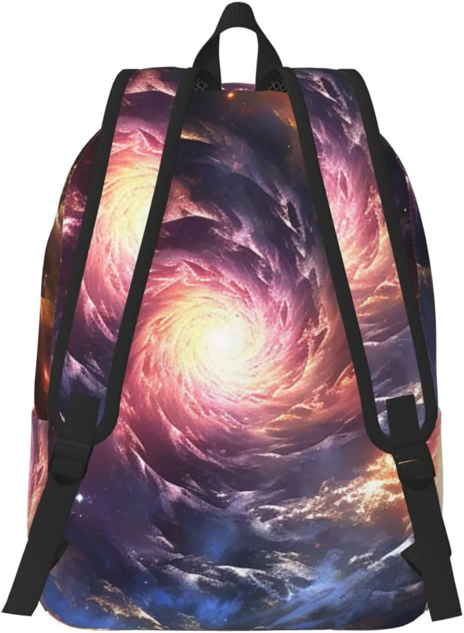 Backpack for Men Women 15.7-17.7 Inch Laptop Backpack Cosmic Storm Daypack Laptop Bag for Travel