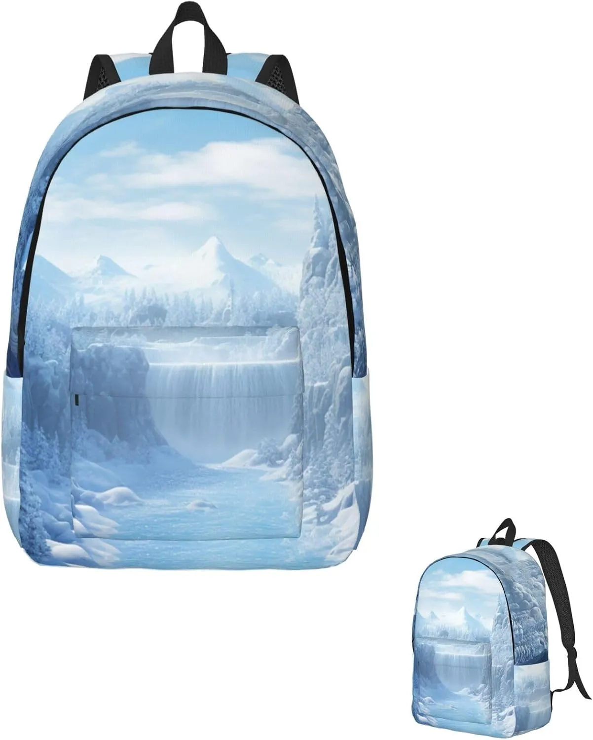 Backpack for Men Women 15.7-17.7 Inch Laptop Backpack Snow Ice World Daypack Laptop Bag for Travel