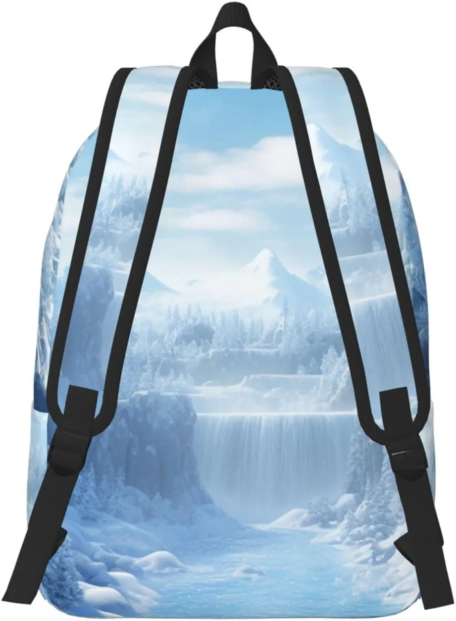Backpack for Men Women 15.7-17.7 Inch Laptop Backpack Snow Ice World Daypack Laptop Bag for Travel