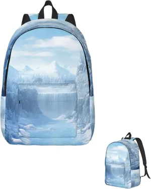 Backpack for Men Women 15.7-17.7 Inch Laptop Backpack Snow Ice World Daypack Laptop Bag for Travel