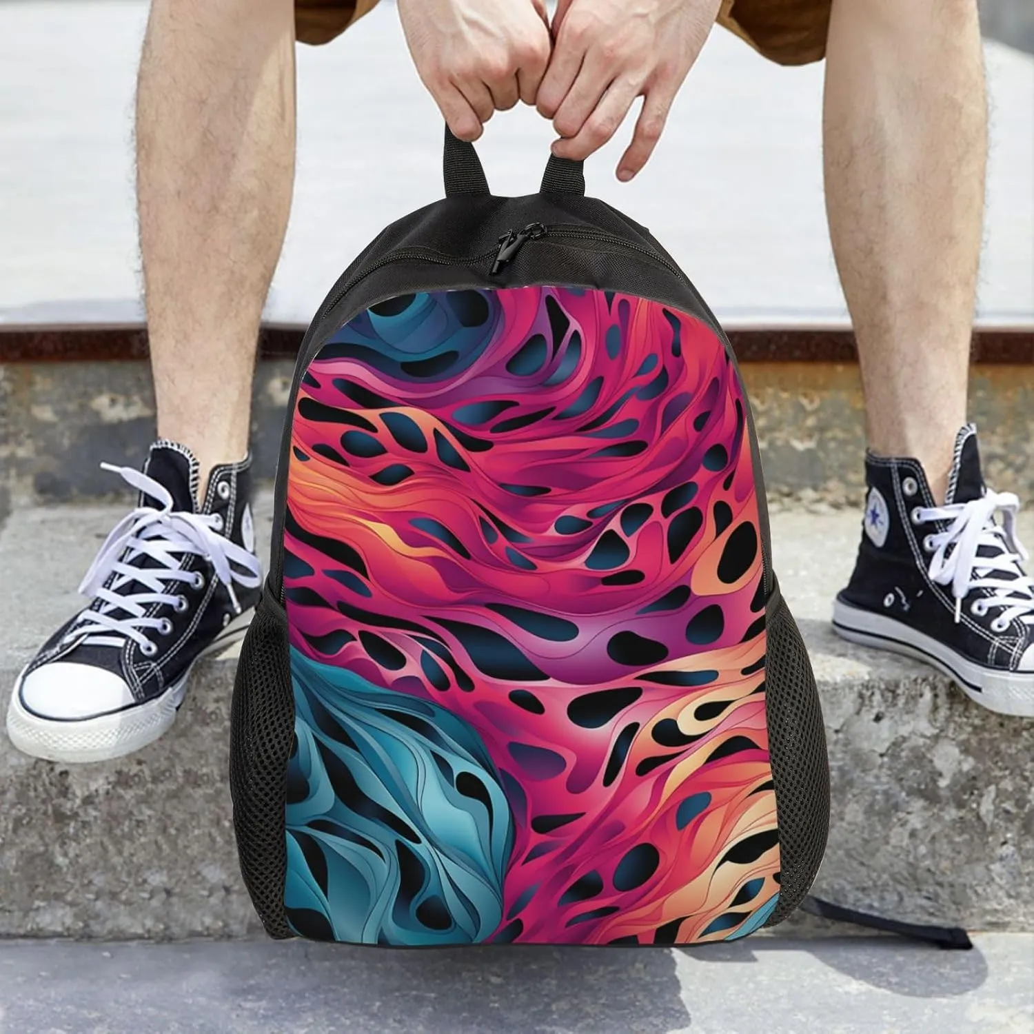 Backpack for Men Women 16.1 Inch Laptop Backpack Colored leopard Daypack Laptop Bag for Travel