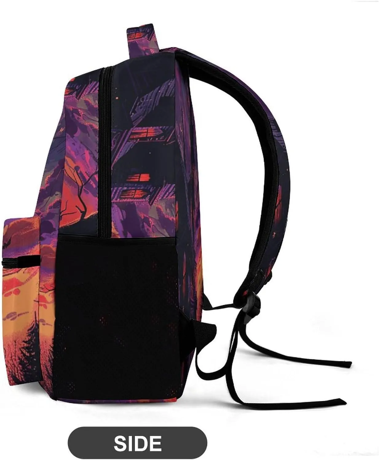 Backpack for Men Women Laptop Backpack Black Haunted House Casual Daypack Laptop Bag for Travel