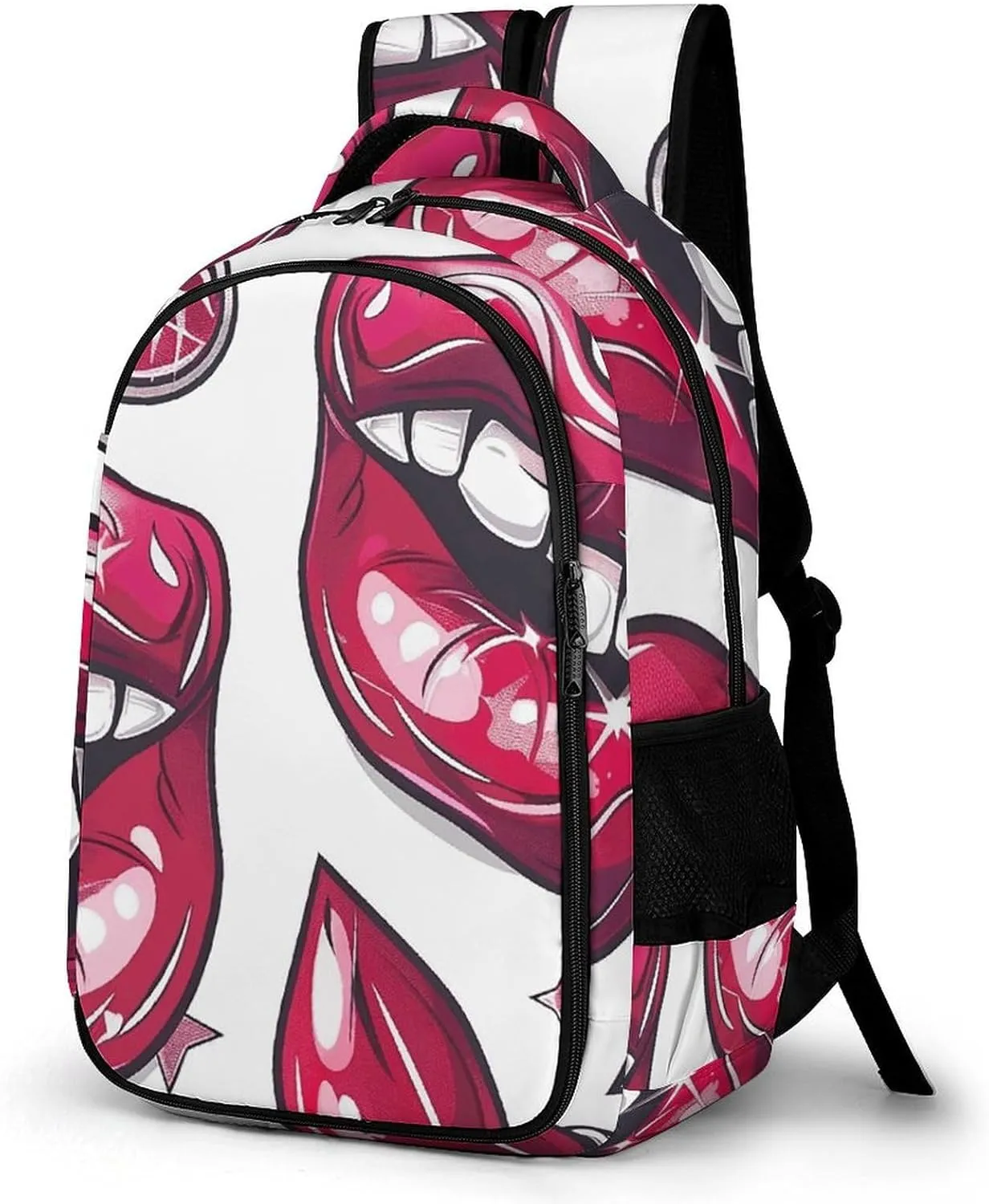 Backpack for Men Women Laptop Backpack Cartoon Style Lips Casual Daypack Laptop Bag for Travel