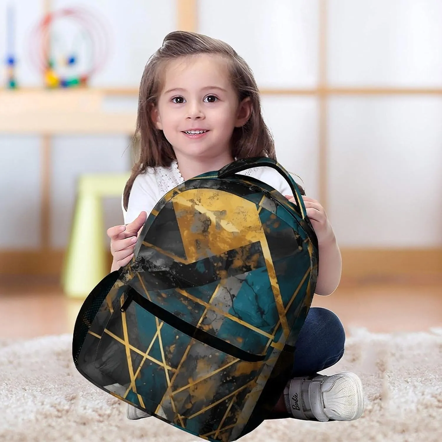 Backpack for Men Women Laptop Backpack Contemporary Art Pattern Casual Daypack Laptop Bag for Travel