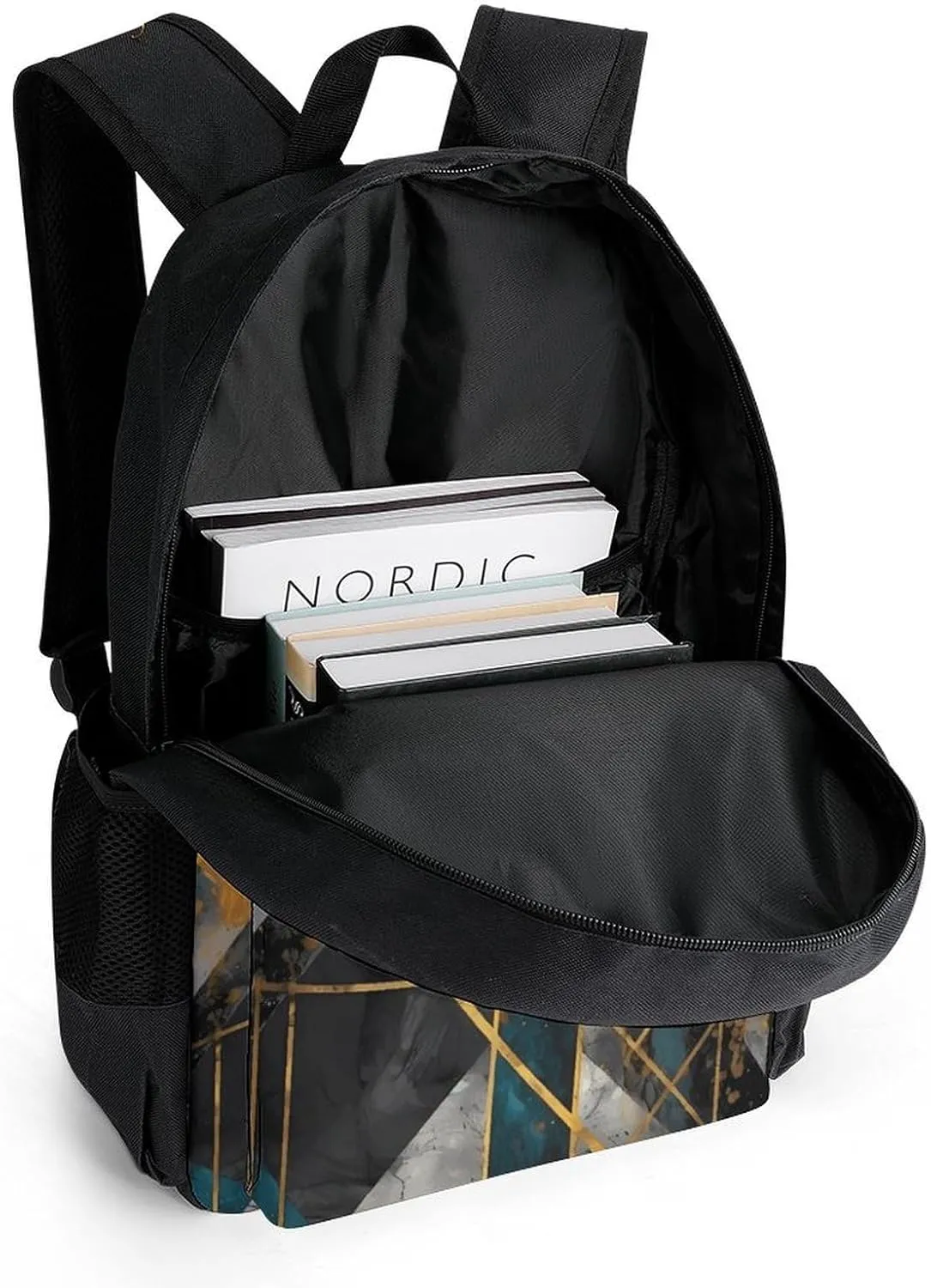 Backpack for Men Women Laptop Backpack Contemporary Art Pattern Casual Daypack Laptop Bag for Travel