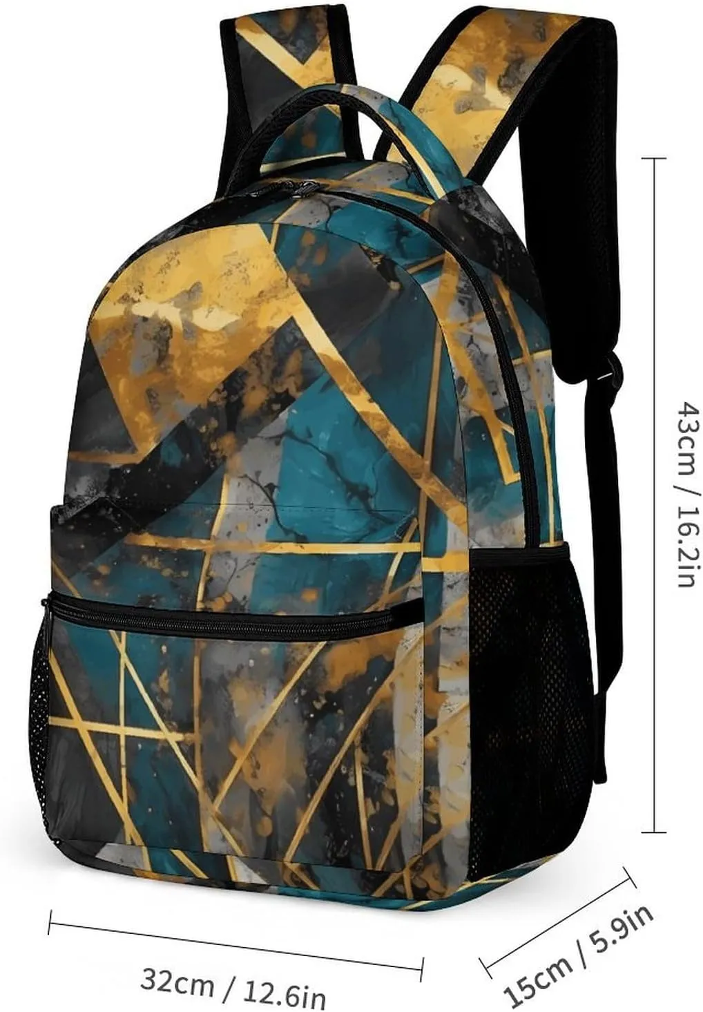 Backpack for Men Women Laptop Backpack Contemporary Art Pattern Casual Daypack Laptop Bag for Travel