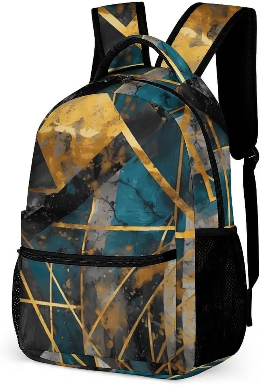 Backpack for Men Women Laptop Backpack Contemporary Art Pattern Casual Daypack Laptop Bag for Travel