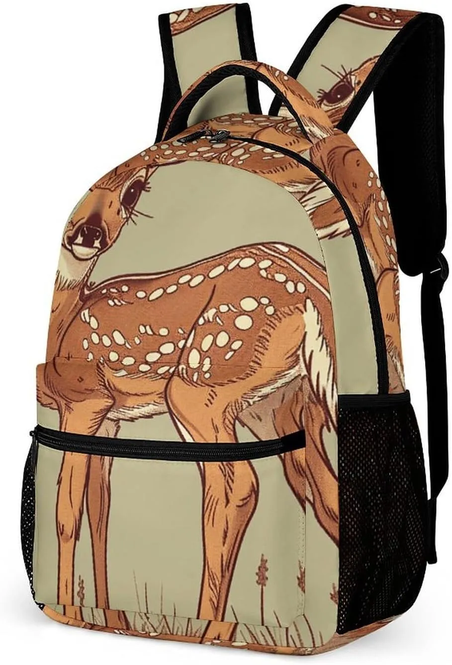 Backpack for Men Women Laptop Backpack Deer Hand Drawn Casual Daypack Laptop Bag for Travel
