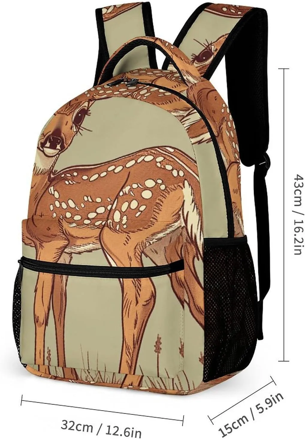 Backpack for Men Women Laptop Backpack Deer Hand Drawn Casual Daypack Laptop Bag for Travel