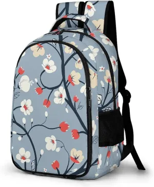 Backpack for Men Women Laptop Backpack Flowers on Branches Casual Daypack Laptop Bag for Travel