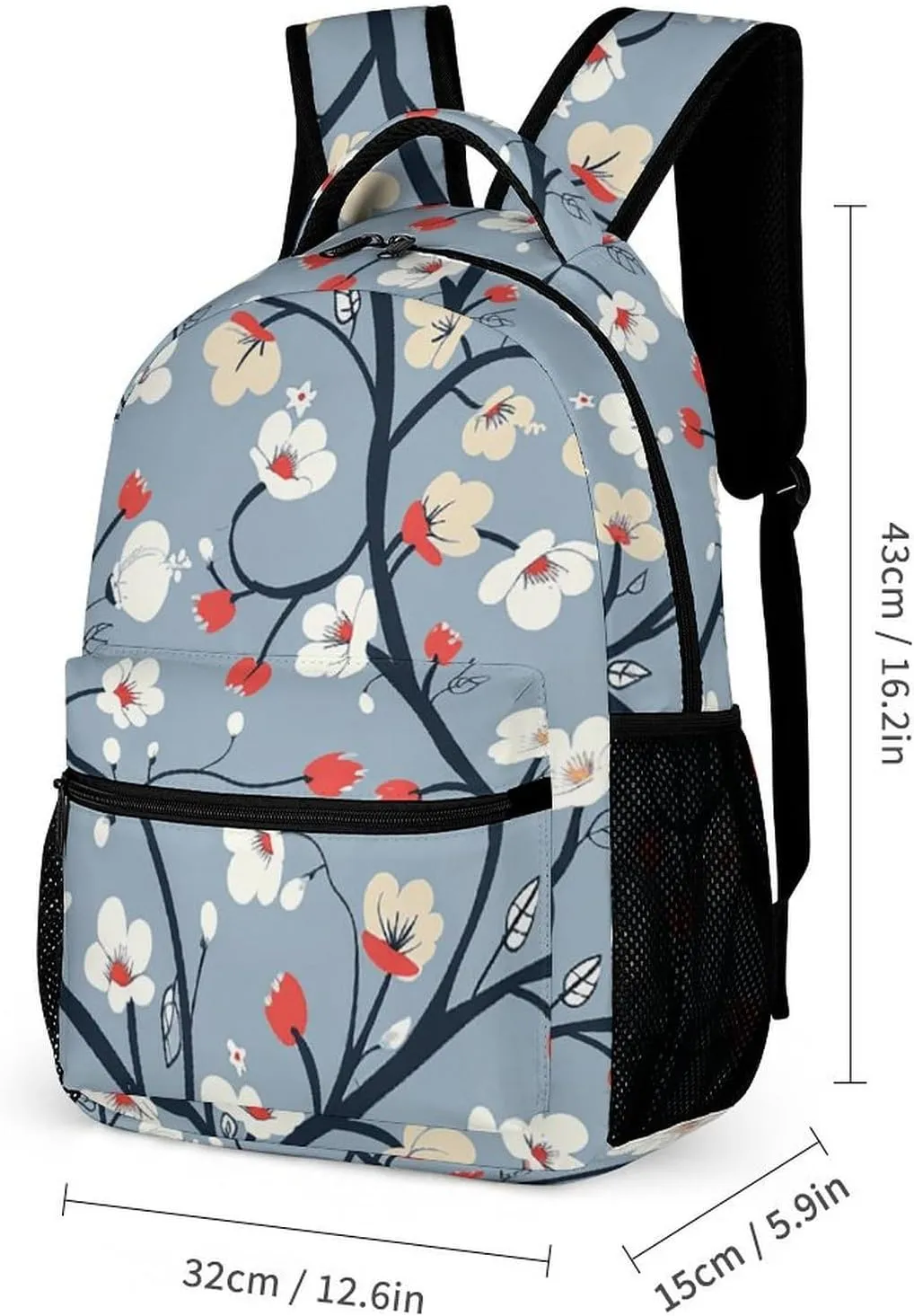 Backpack for Men Women Laptop Backpack Flowers on Branches Casual Daypack Laptop Bag for Travel