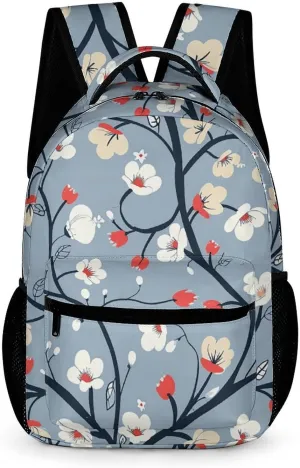 Backpack for Men Women Laptop Backpack Flowers on Branches Casual Daypack Laptop Bag for Travel