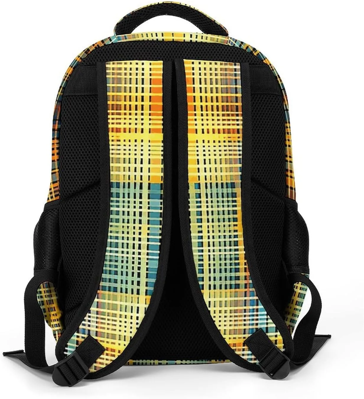 Backpack for Men Women Laptop Backpack Grid Stripe Pattern Casual Daypack Laptop Bag for Travel