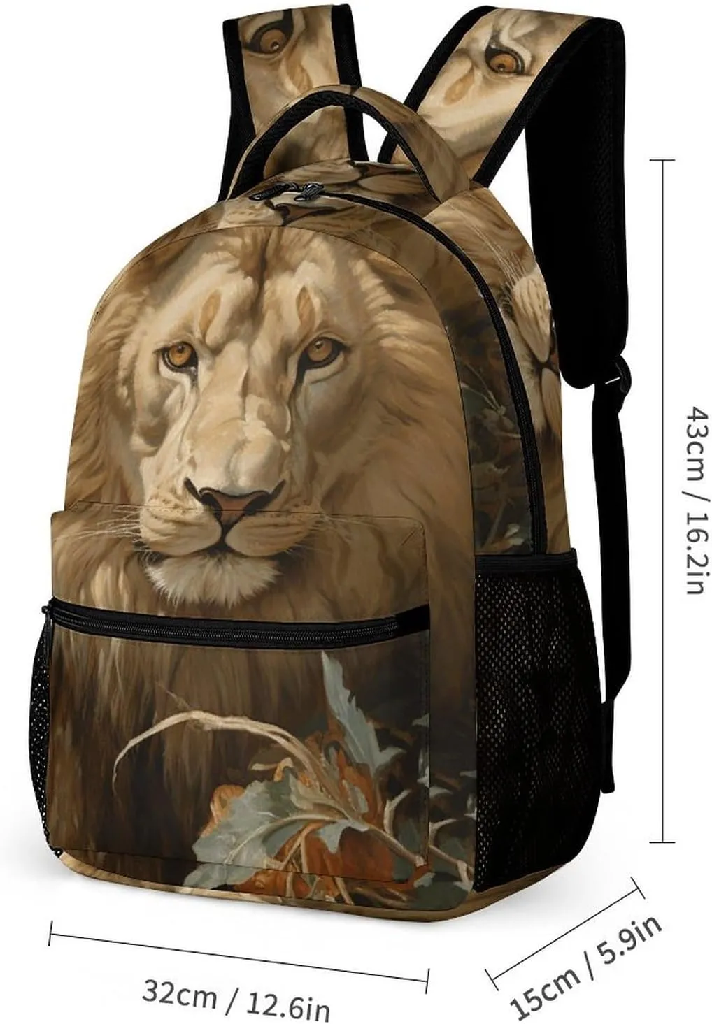 Backpack for Men Women Laptop Backpack Lion in Bush Casual Daypack Laptop Bag for Travel
