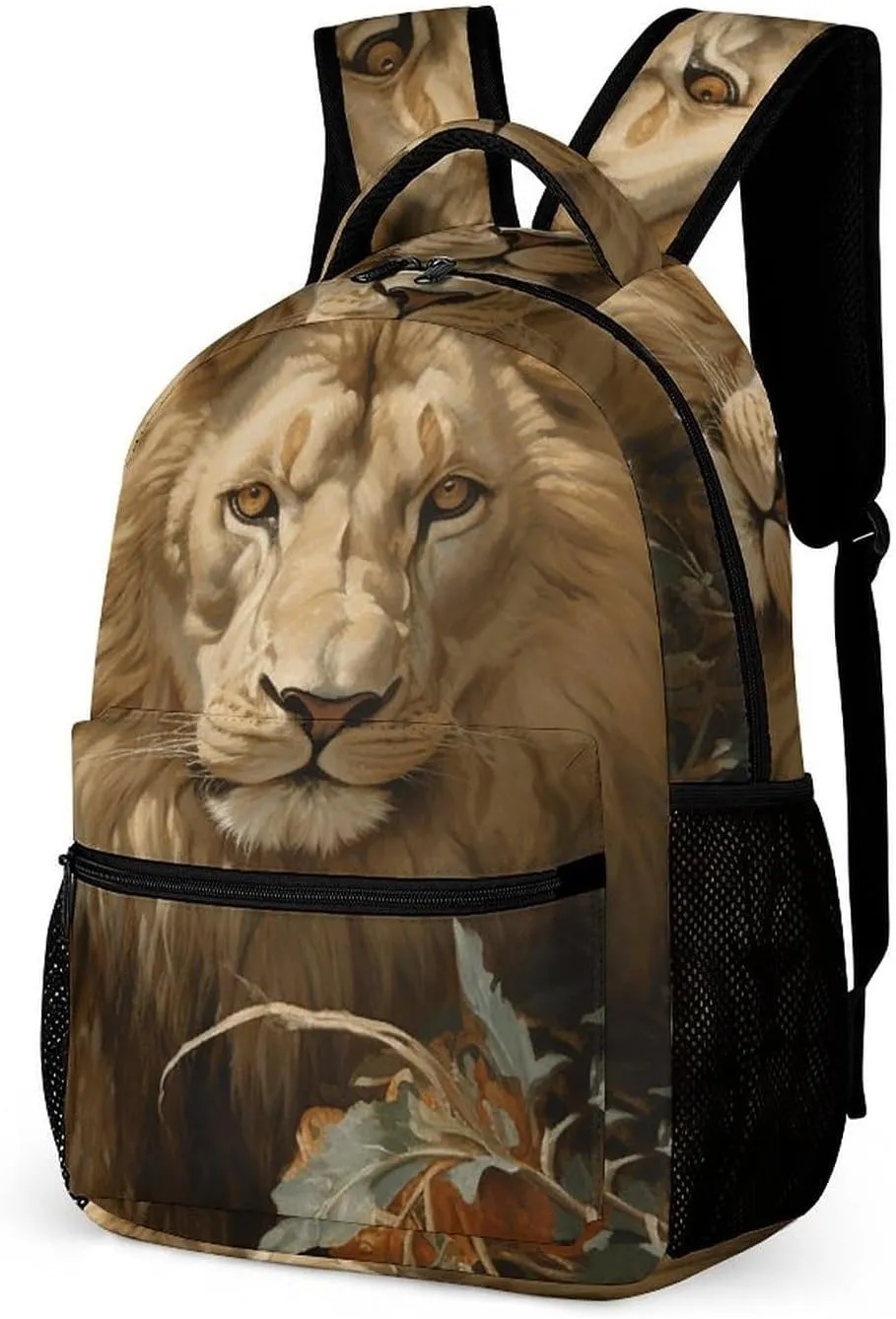 Backpack for Men Women Laptop Backpack Lion in Bush Casual Daypack Laptop Bag for Travel