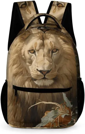 Backpack for Men Women Laptop Backpack Lion in Bush Casual Daypack Laptop Bag for Travel