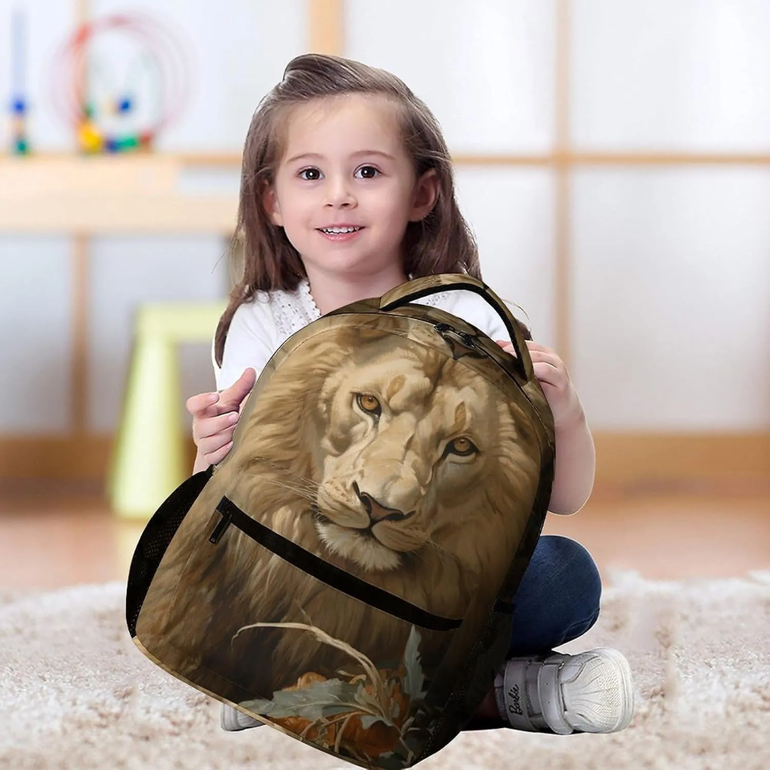 Backpack for Men Women Laptop Backpack Lion in Bush Casual Daypack Laptop Bag for Travel