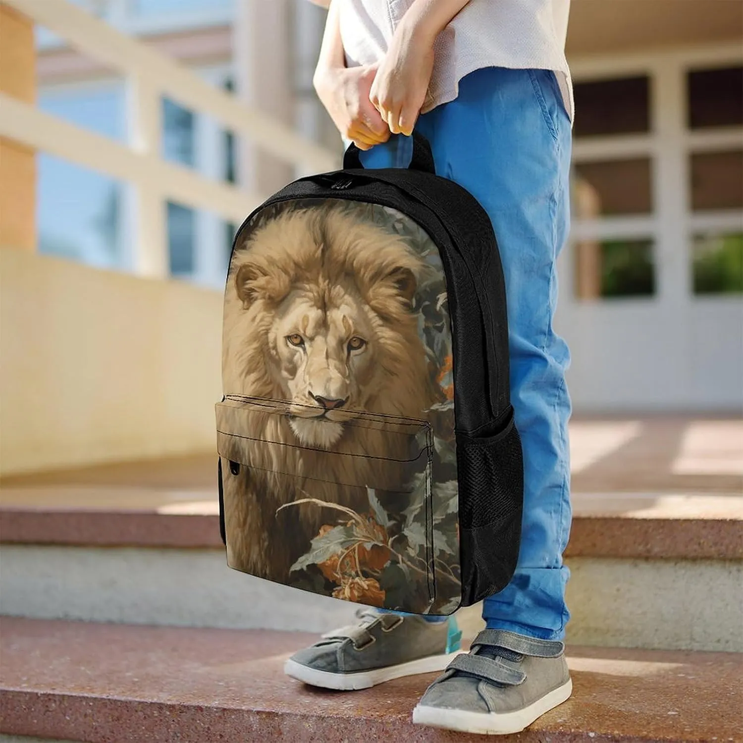 Backpack for Men Women Laptop Backpack Lion in Bush Casual Daypack Laptop Bag for Travel
