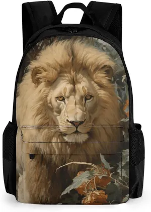 Backpack for Men Women Laptop Backpack Lion in Bush Casual Daypack Laptop Bag for Travel