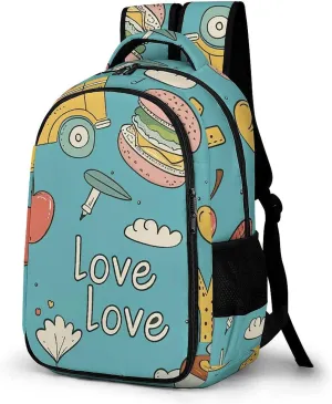 Backpack for Men Women Laptop Backpack Mustard Hot Dog Pattern Casual Daypack Laptop Bag for Travel