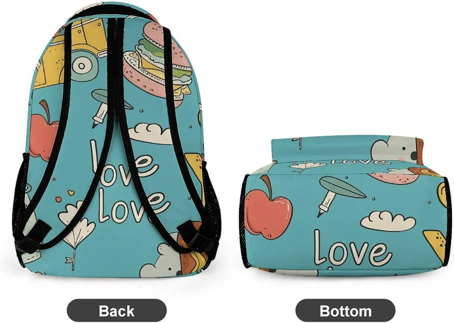 Backpack for Men Women Laptop Backpack Mustard Hot Dog Pattern Casual Daypack Laptop Bag for Travel