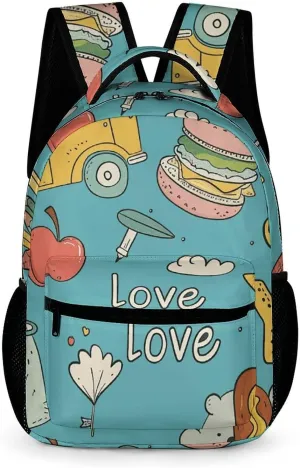Backpack for Men Women Laptop Backpack Mustard Hot Dog Pattern Casual Daypack Laptop Bag for Travel