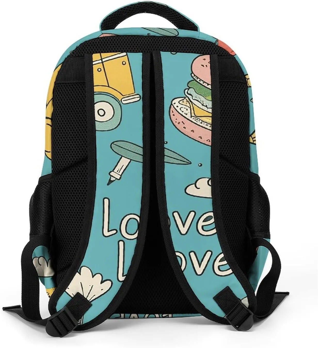 Backpack for Men Women Laptop Backpack Mustard Hot Dog Pattern Casual Daypack Laptop Bag for Travel